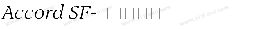 Accord SF字体转换